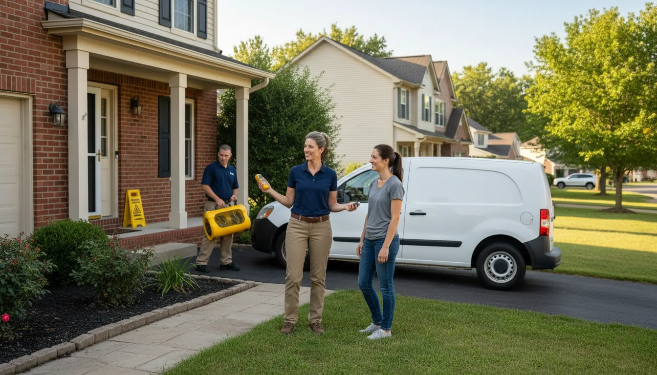 Residential water damage restoration in Moorhead, MS